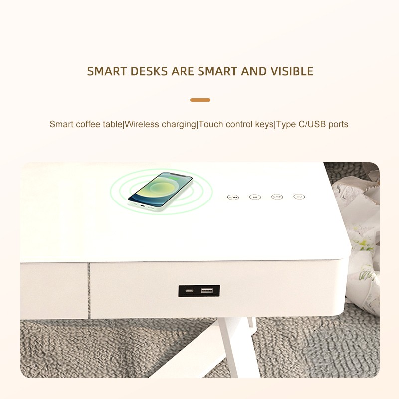 Touch Screen Coffee Tables Multi functional Home Quality Speaker Table Smart Home Coffee Table