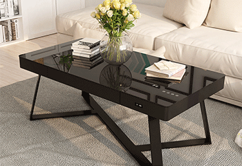 Smart Coffee Table with Built-in Speakers